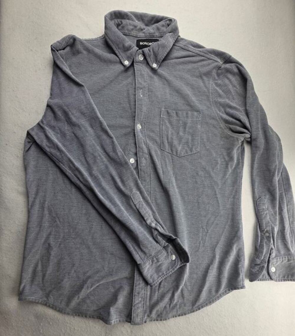 Bonobos Slim Fit Gray Button Down Shirt Size Medium
